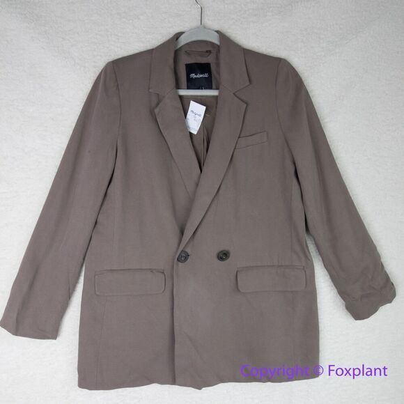 Madewell Jackets & Blazers - New! Madewell Drapeweave Caldwell Double Breasted Blaze‎ in taupe, size S